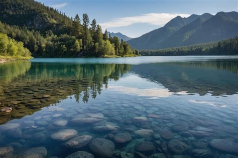 Premium Photo Crystal Clear Mountain Lake Reflections