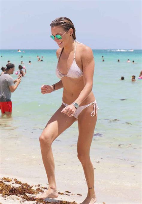 Katie Cassidy In White Bikini On The Beach In Miami August 2015