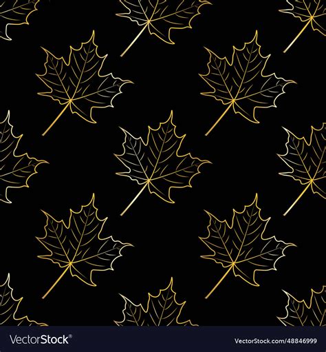 Fall leaf seamless pattern autumn foliage Vector Image