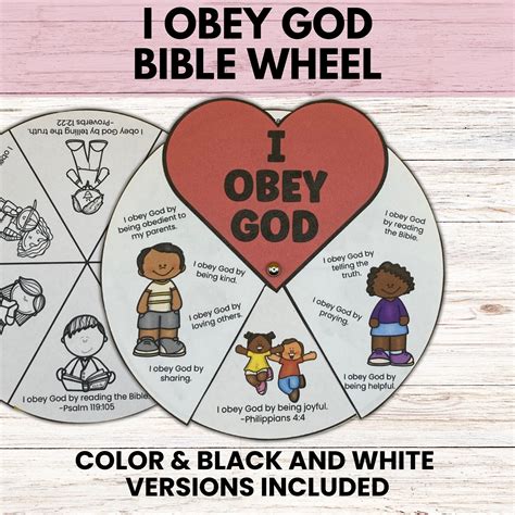 I Obey God Bible Wheel Craft Lesson Obey God Bible Lesson Craft For