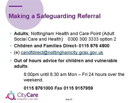 Safeguarding Children And Adults Level 1 City Care