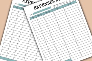 Expenses Tracker Kdp Interior Template Graphic By Educare Creative