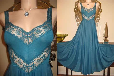 Vintage Olga Nightgown Gown Lingerie Negligee By Dixiedallas