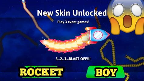 Snake Io New Rocket Boy Skin Unlocked New Snakes In Space Event