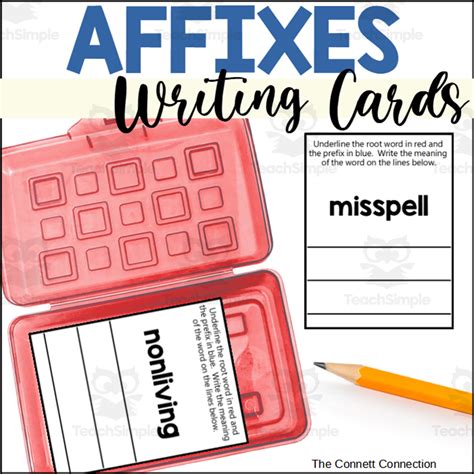 Affixes Task Cards For Prefixes And Suffixes By Teach Simple