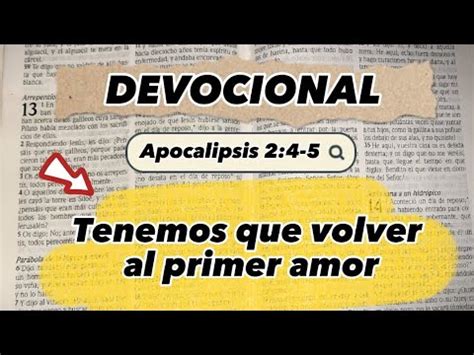 DEVOCIONAL 09 SETIEMBRE APOCALIPSIS 2 4 5 TENEMOS QUE VOLVER AL