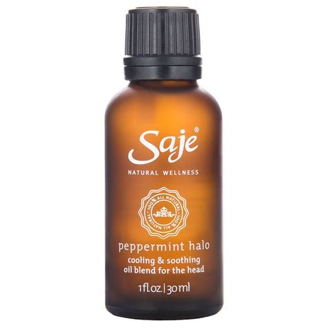 Peppermint Halo® Cooling And Soothing Oil Blend For The Head Saje Oil