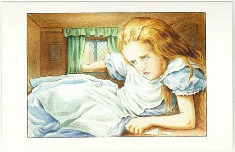 Alice In Wonderland Stuck In The White Rabbit S House Postcard By John