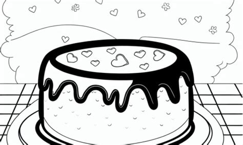 Coloriage d un gâteau aux fruits à Télécharger ou à Imprimer gratuitement