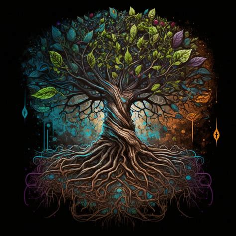 Tree Of Life Digital Download Tree Of Life Clip Art Colorful Tree Of