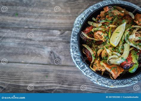 Indian Kebab Platter in Sizzling Plate Stock Image - Image of skewer ...