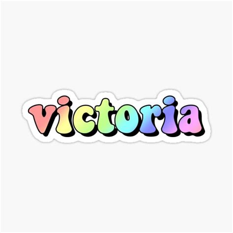 Aesthetic Rainbow Victoria Name Sticker By Star10008 Redbubble