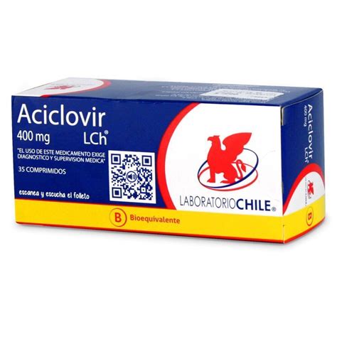 aciclovir  mg   comprimidos lab chile  farmatica