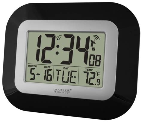 La Crosse Technology Atomic Wall Clock with Indoor Temperature - Atomic ...