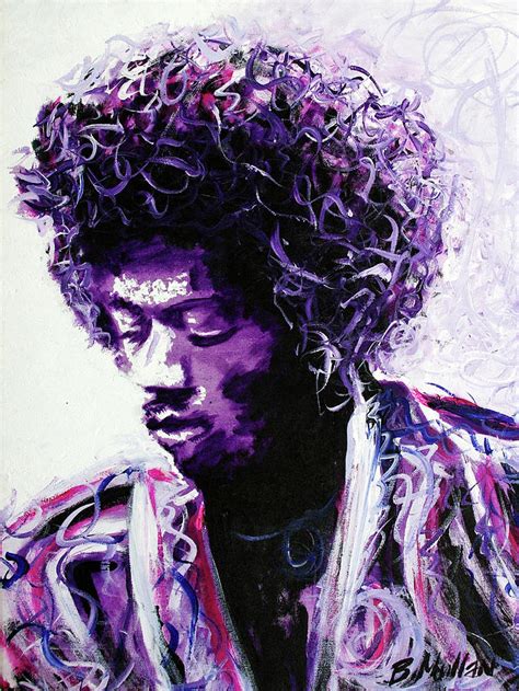 Jimi Hendrix Experience Purple Haze Painting By Barry Mullan Fine