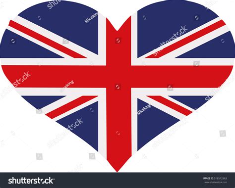 United Kingdom Flag Heart Stock Vector Royalty Free 518512963