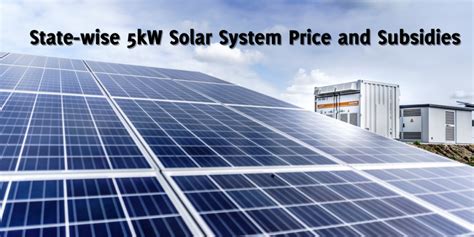 5kw Solar System Price In India With Subsidy