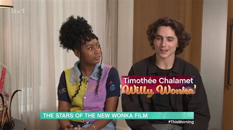 Timothée Chalamet Calah Lane Wonka On This Morning 08 12 2023