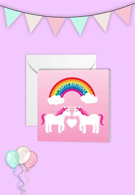 Buy Lesbian Unicorn Birthday Card Lesbian Birthday Card Same Sex