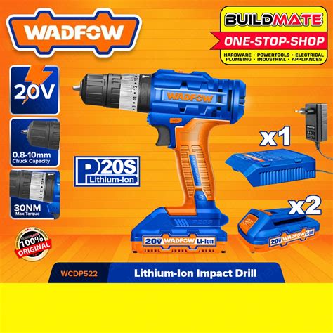 Wadfow Lithium Ion Cordless Impact Hammer Drill For Concrete Metal W