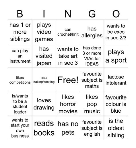 IDEAS! Bingo Card