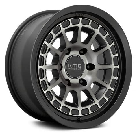 KMC KM719 CANYON Wheels Satin Black With Gray Tint Rims KM71978568400