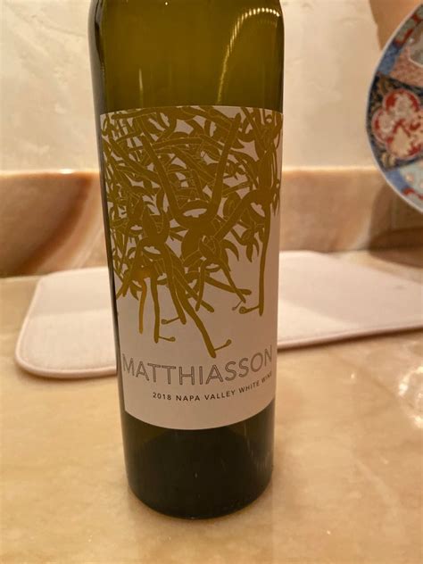 2018 Matthiasson White Wine Usa California Napa Valley Cellartracker