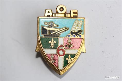 Insigne 6° Régiment Dartillerie Coloniale Aof Drago H 193