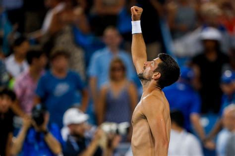 Novak Djokovic Rips Open Shirt After Winning Cincinnati Open