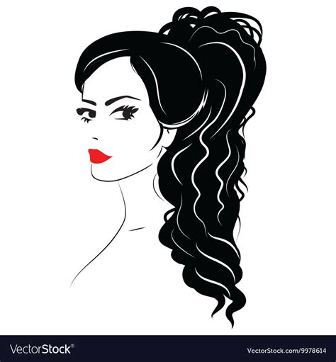 Beauty girl face sketch woman Royalty Free Vector Image