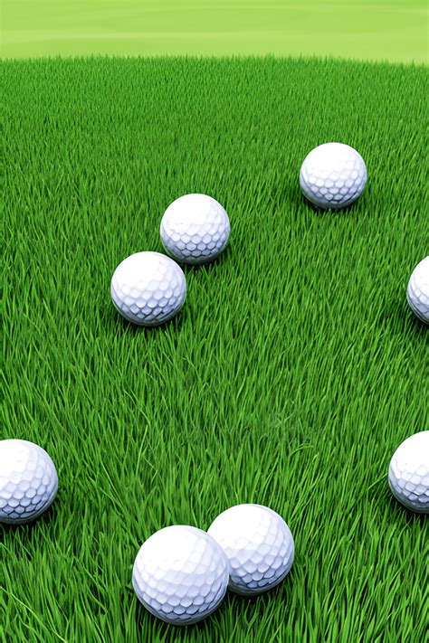 Golf Balls On Grass Creative Fabrica