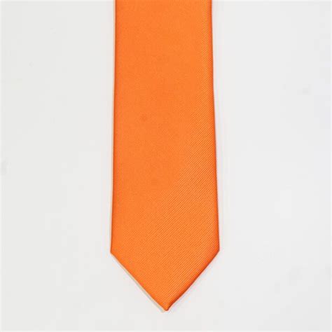 Corbata Naranja Estructura Plana Marca Emporium Cl Sico