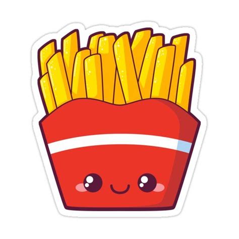 Fries Sticker For Sale By Pai Thagoras Cute Food Drawings Cute