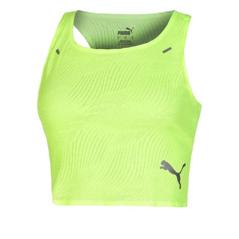 Buy Puma Run Ultraspun Crop Tank Top Women Green Online Running Point Uk