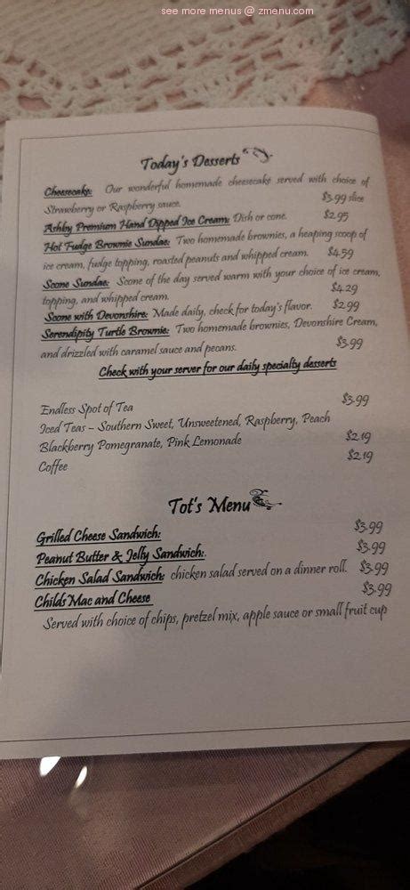 Online Menu Of Serendipity Tea Room Restaurant Belle Vernon