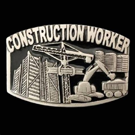 Construction Worker Belt Buckle Crane Operator Work Profession Belts