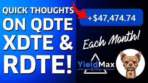 Temptation Of The Day Qdte Xdte Rdte Yieldmax Dividend Etfs