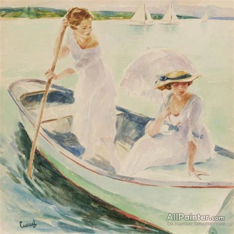 Edward Alfred Cucuel Boating On A Sunday Afternoon Oil Painting