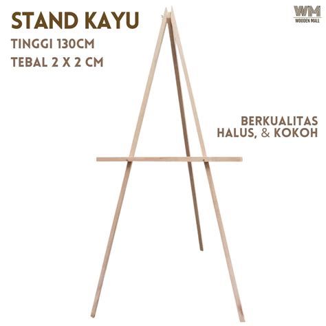 Jual Standing Kayu Standing Tripod Kayu Papan Stand Frame Foto