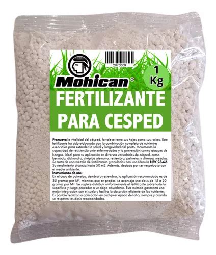 Fertilizante Para Cesped N P K Kg Mohican Mercadolibre