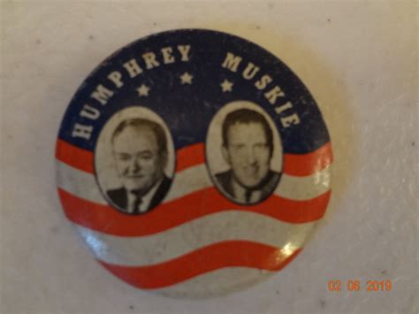 Vintage Humphrey Muskie Political Campaign Button Pinback Pin EBay