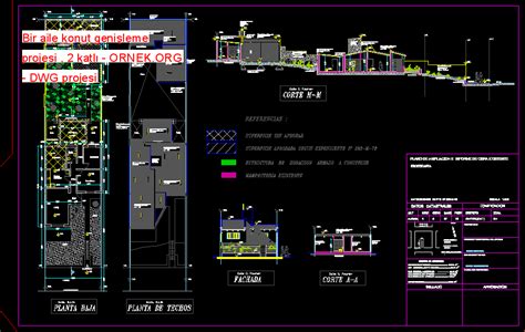 Bir Aile Konut Geni Leme Projesi Katl Dwg Projesi Autocad Projeler