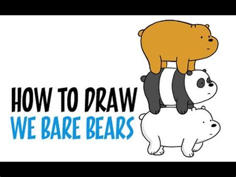 How To Draw Grizzly Panda And Ice Bear From We Bare Bears Bearstack