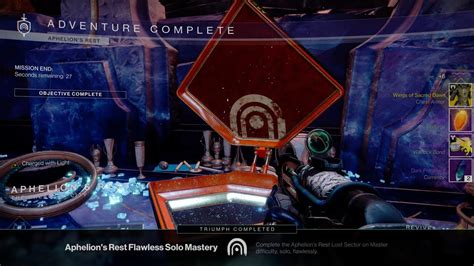 Destiny Aphelion S Rest Lost Sector Master Flawless Youtube