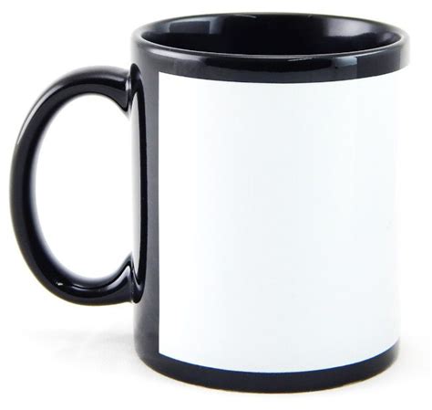 Caneca Preta Tarja Branca Ml Teteu Foto Produtos