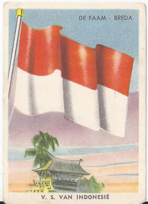 De Vlag Van Indonesi Uit Het Vlaggen Van Alle Landenboek Van De Faam