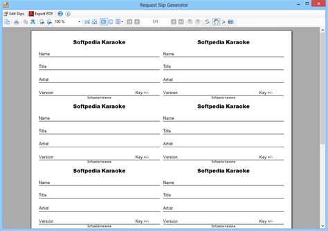 Free Printable Karaoke Slips Printable Templates