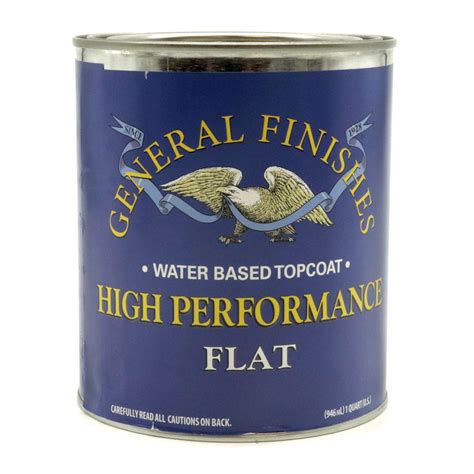 General Finishes Polyurethane High Performance Water Based Topcoat 1 Quart Flat