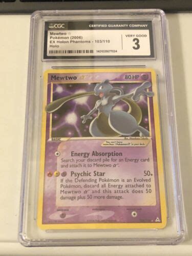 Mewtwo Gold Star Ex Holon Phantoms Holo Cgc Ebay