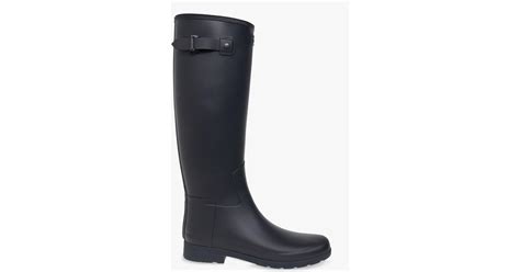 Hunter Original Refined Tall Rain Boots In Blue Lyst Australia